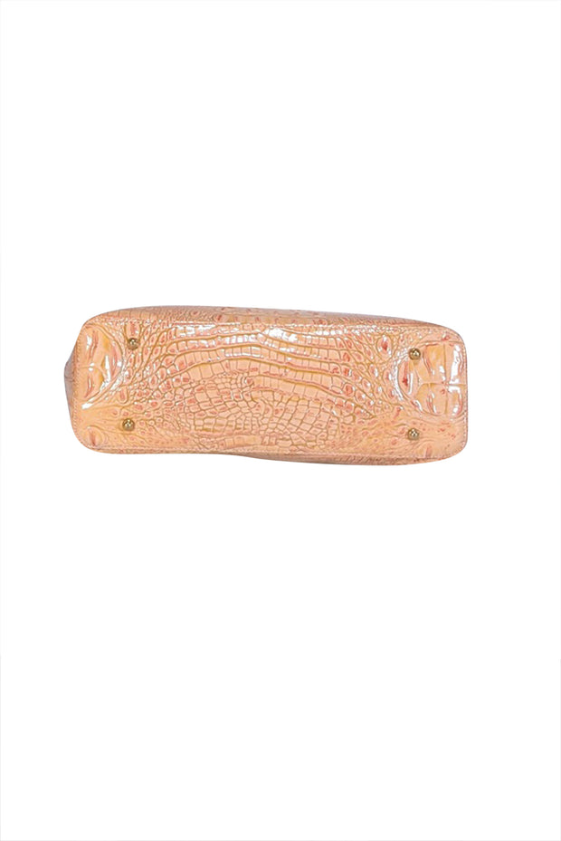 Current Boutique-Brahmin - Peach Pink Croc Embossed Leather Tote Bag
