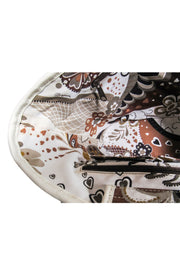 Current Boutique-Brighton - Beige Straw Tote Bag w/ Leather Flowers