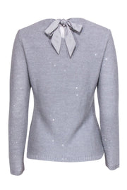 Current Boutique-Brooks Brothers - Grey Sequin Embellished Knit Sweater Sz M