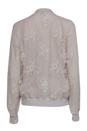 Current Boutique-Brunello Cucinelli - Beige Lace Bomber Jacket Sz 10