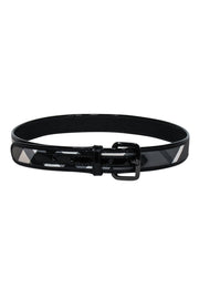 Current Boutique-Burberry - Black & Grey Plaid Belt Sz 4