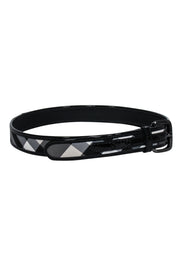 Current Boutique-Burberry - Black & Grey Plaid Belt Sz 4