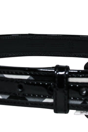 Current Boutique-Burberry - Black & Grey Plaid Belt Sz 4