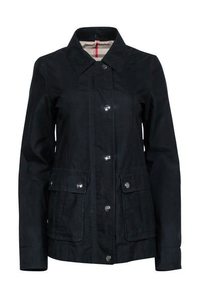 Current Boutique-Burberry Brit - Black Lightweight Zipper Jacket Sz 4