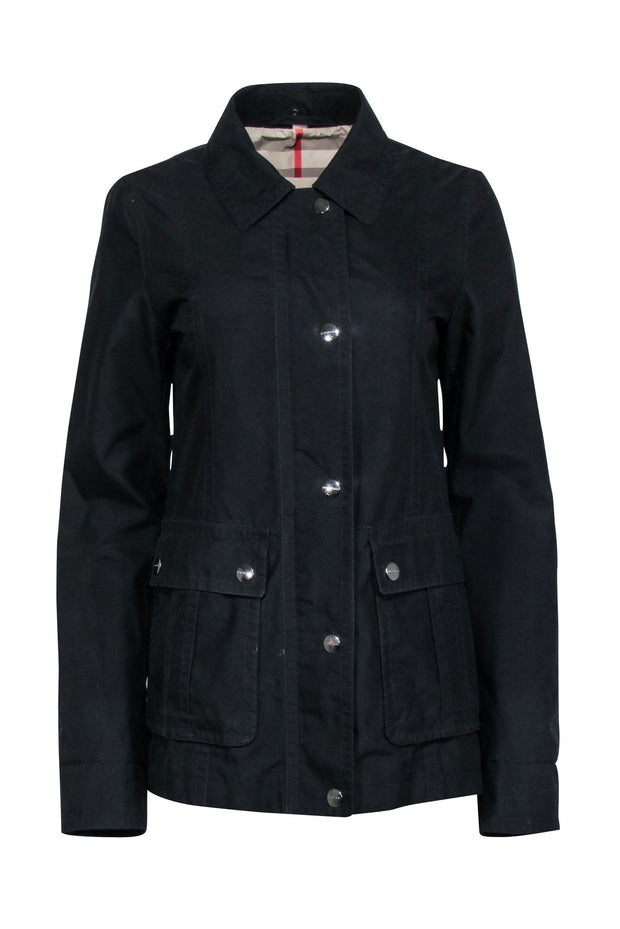 Current Boutique-Burberry Brit - Black Lightweight Zipper Jacket Sz 4