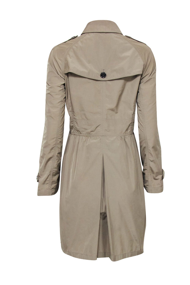 Current Boutique-Burberry Brit - Beige Ruched Waist Trench Coat Sz 8