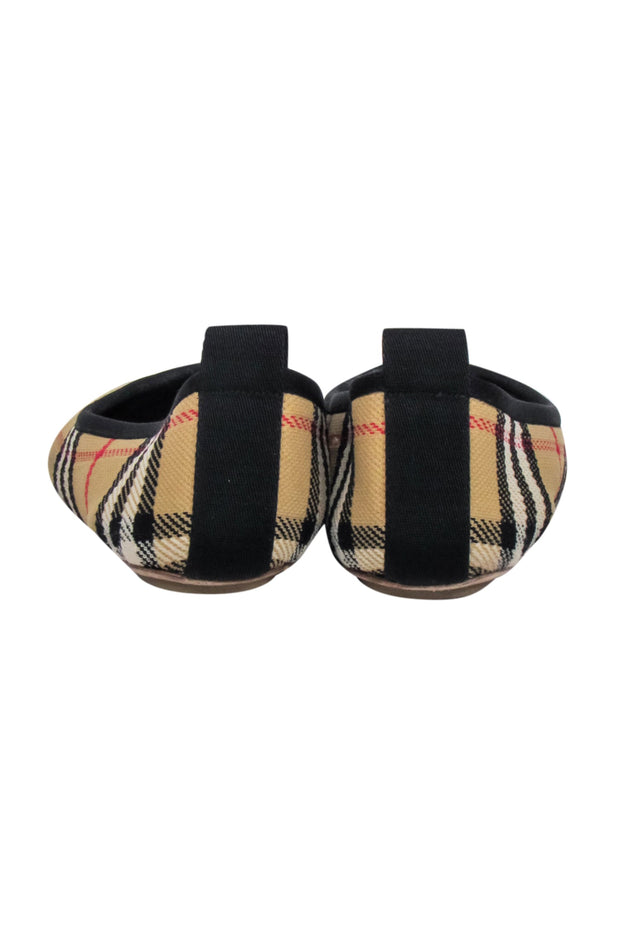 Current Boutique-Burberry - Beige Signature Plaid Flat Shoes Sz 7.5
