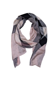 Burberry - Pink, Beige, & Black Plaid Scarf - Current Boutique