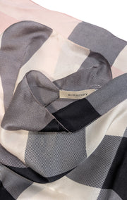 Burberry - Pink, Beige, & Black Plaid Scarf - Current Boutique