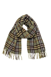 Current Boutique-Burberry - Green & Brown Plaid Cashmere Scarf