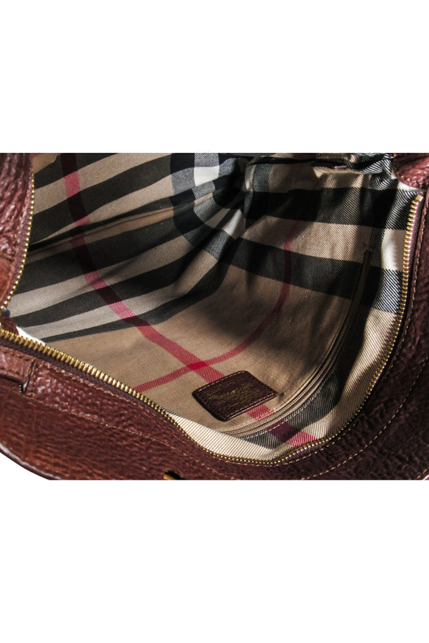 Current Boutique-Burberry - Beige Canvas Shoulder Bag w/ Brown Leather Trims