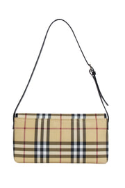 Current Boutique-Burberry - Beige Signature Plaid Haymarket Baguette Shoulder Bag