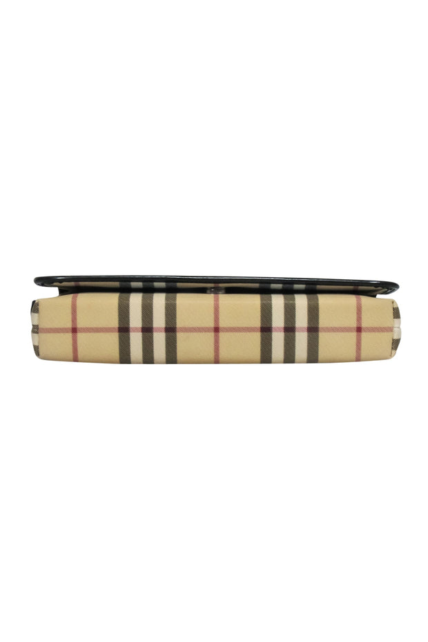 Current Boutique-Burberry - Beige Signature Plaid Haymarket Baguette Shoulder Bag