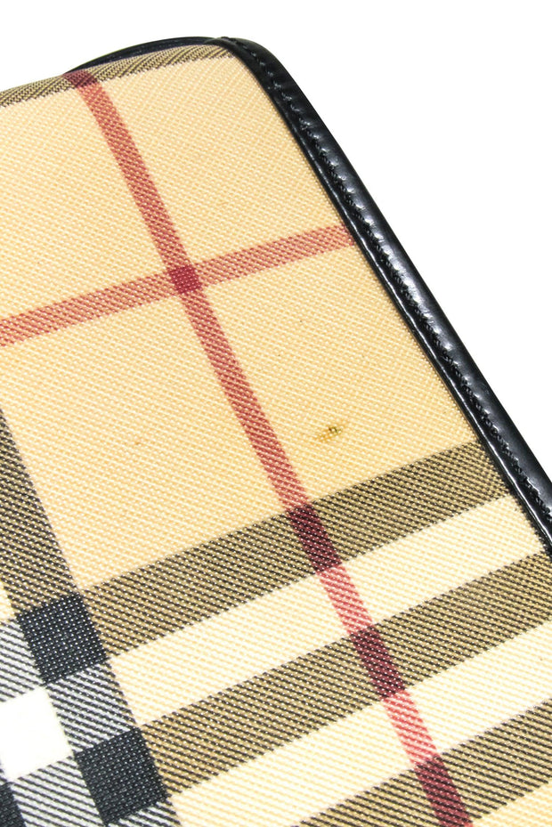 Current Boutique-Burberry - Beige Signature Plaid Haymarket Baguette Shoulder Bag