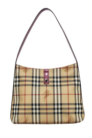 Current Boutique-Burberry - Beige Signature Plaid Logo Shoulder Bag