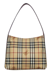 Current Boutique-Burberry - Beige Signature Plaid Logo Shoulder Bag