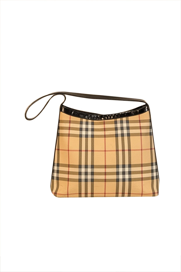 Current Boutique-Burberry - Beige Signature Plaid Shoulder Bag