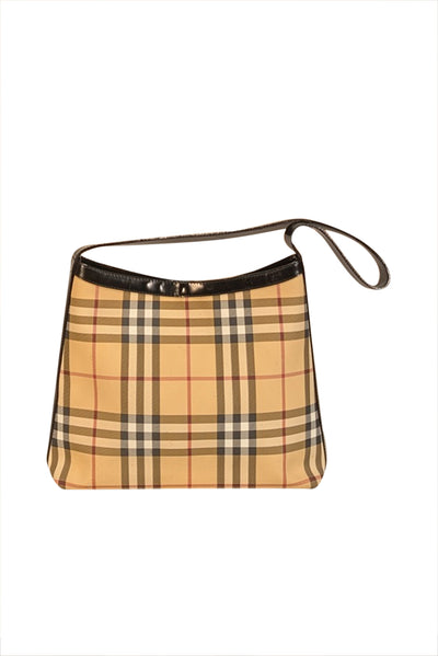 Current Boutique-Burberry - Beige Signature Plaid Shoulder Bag