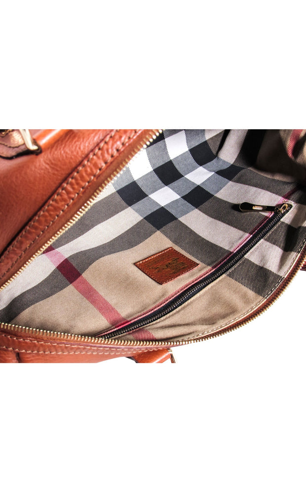 Current Boutique-Burberry - Tan Leather Long Leather Bag