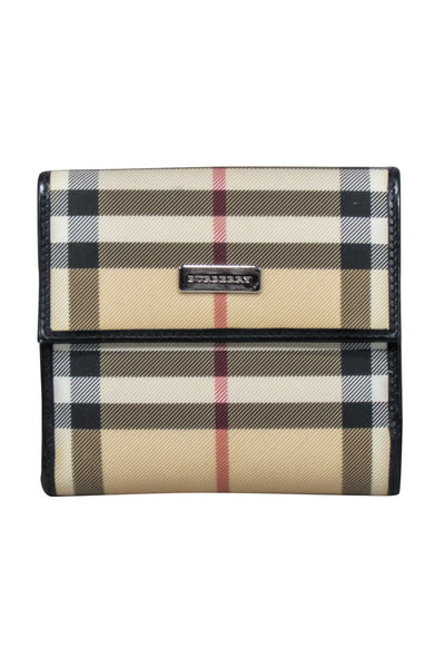 Current Boutique-Burberry - Beige Signature Plaid Square Wallet