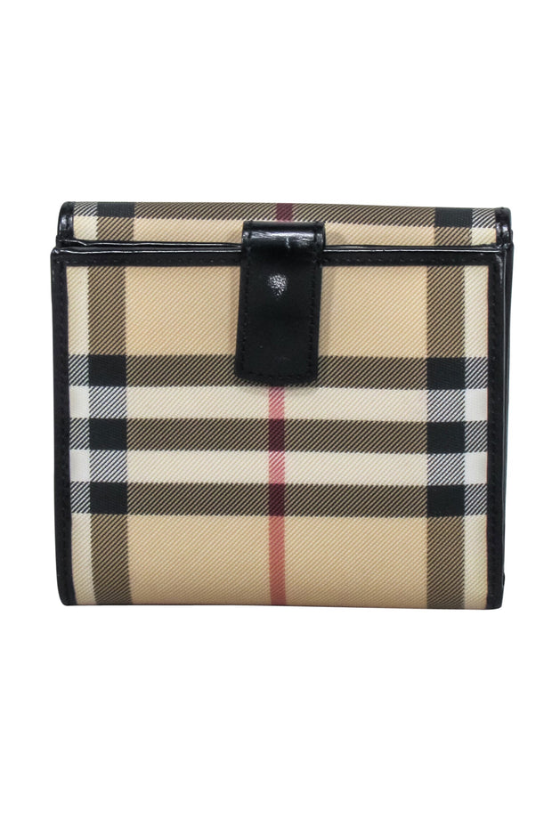 Current Boutique-Burberry - Beige Signature Plaid Square Wallet