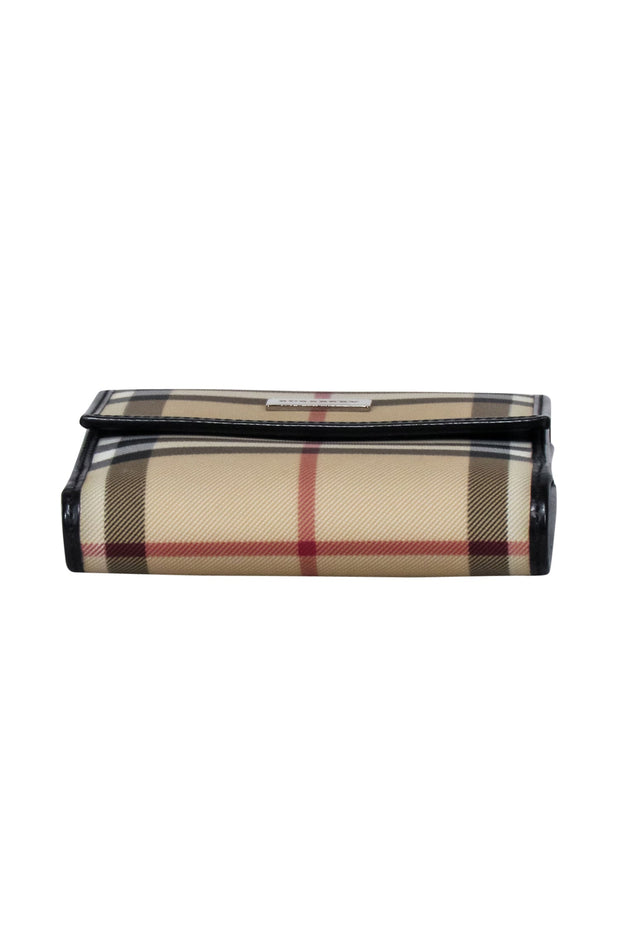 Current Boutique-Burberry - Beige Signature Plaid Square Wallet