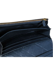 Current Boutique-Burberry - Navy Leather Long Wallet