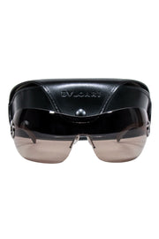 Current Boutique-Bvlgari - Brown Lens Large Shield Sunglasses