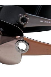 Current Boutique-Bvlgari - Brown Lens Large Shield Sunglasses