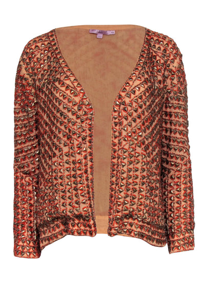 Current Boutique-Calypso - Orange Jacket w/ Metal Embellishing Sz XS
