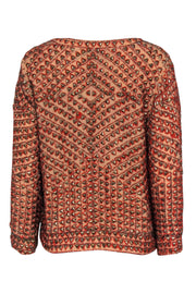 Current Boutique-Calypso - Orange Jacket w/ Metal Embellishing Sz XS