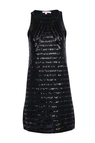 Current Boutique-Calypso - Black Knit Sleeveless Dress w/ Sequins Sz S