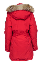 Current Boutique-Canada Goose - Red Trillium Regular Fit Down Parka w/ Coyote Fur Trim Sz M