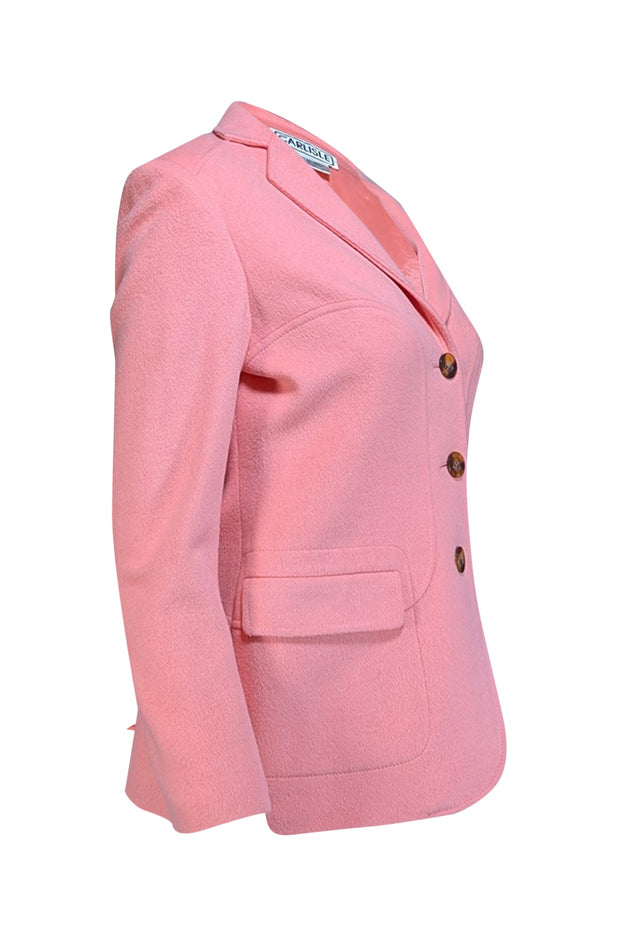 Current Boutique-Carlisle - Coral Pink Wool & Angora Blend Jacket Sz 2