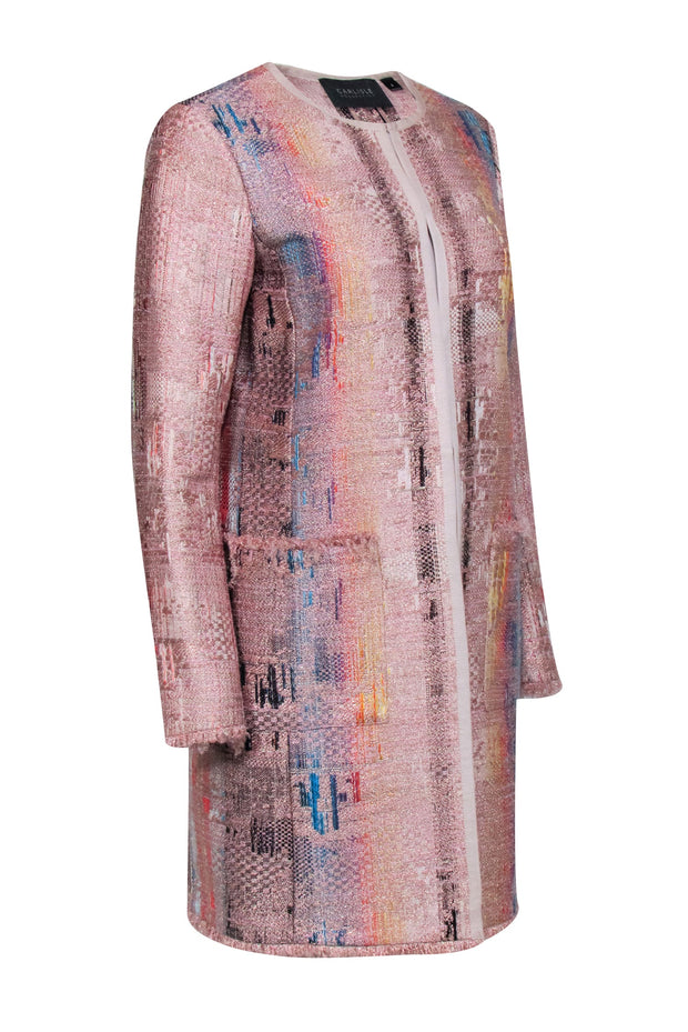 Current Boutique-Carlisle - Pink Metallic Print Jacket Sz 4