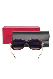 Current Boutique-Cartier - Brown Tortoise Sunglasses w/ Gold Legs