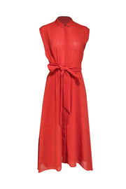 Cefinn - Red Sleeveless Button Front Sleeveless Dress Sz 4 - Current Boutique
