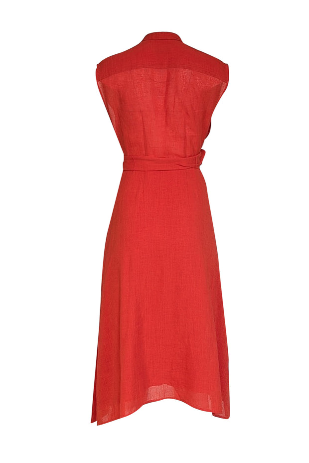Cefinn - Red Sleeveless Button Front Sleeveless Dress Sz 4 - Current Boutique
