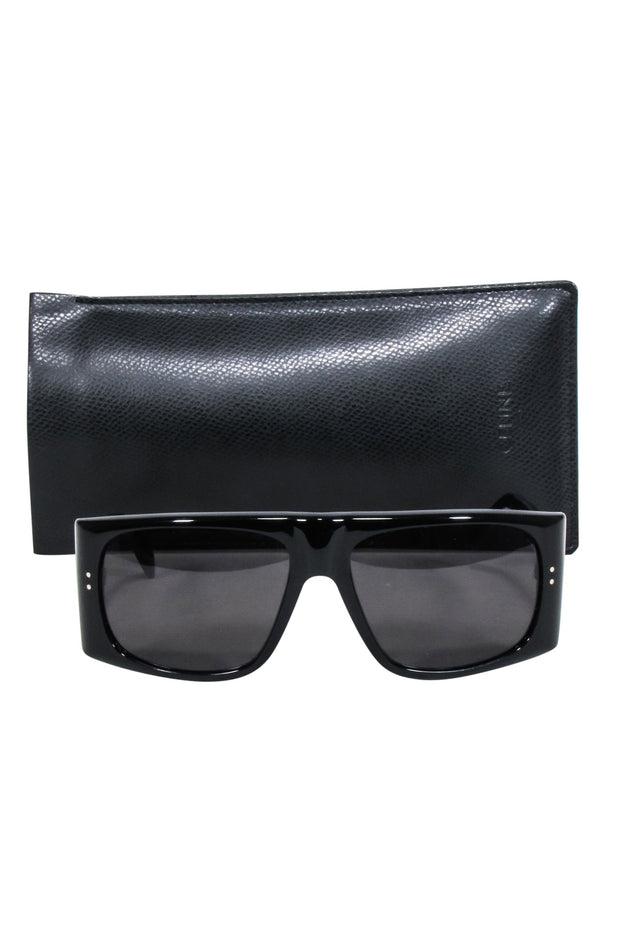 Current Boutique-Celine - Black Rectangular Large Sunglasses