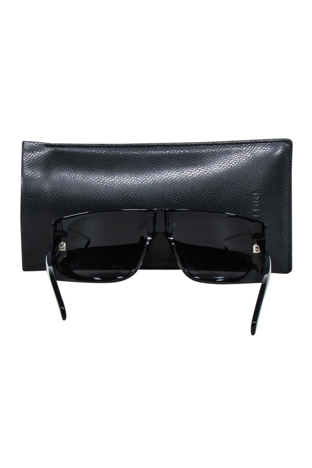Current Boutique-Celine - Black Rectangular Large Sunglasses