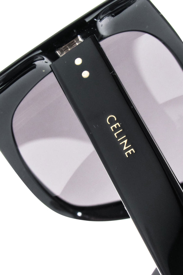 Current Boutique-Celine - Black Rectangular Large Sunglasses