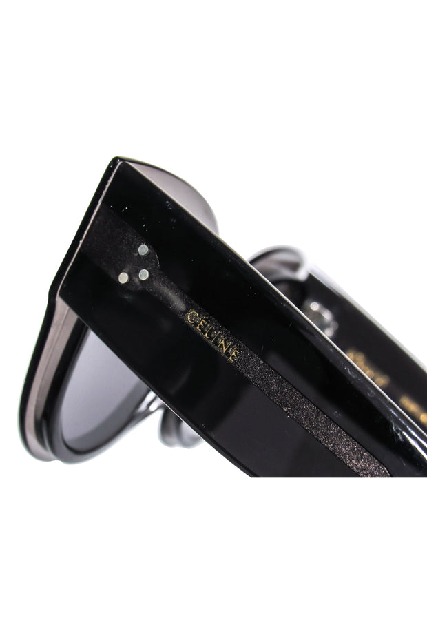 Current Boutique-Celine - Black Rounded Cat-Eye Sunglasses