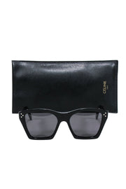 Current Boutique-Celine - Black Square Cat Eye Sunglasses