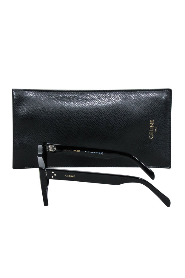 Current Boutique-Celine - Black Square Cat Eye Sunglasses
