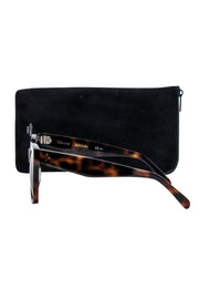 Current Boutique-Celine - Brown Tortoise Large Square Sunglasses w/ Three Dot Print