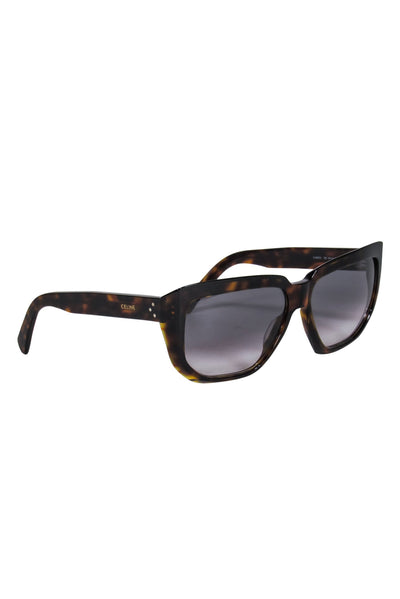 Current Boutique-Celine - Brown Tortoise Square Sunglasses