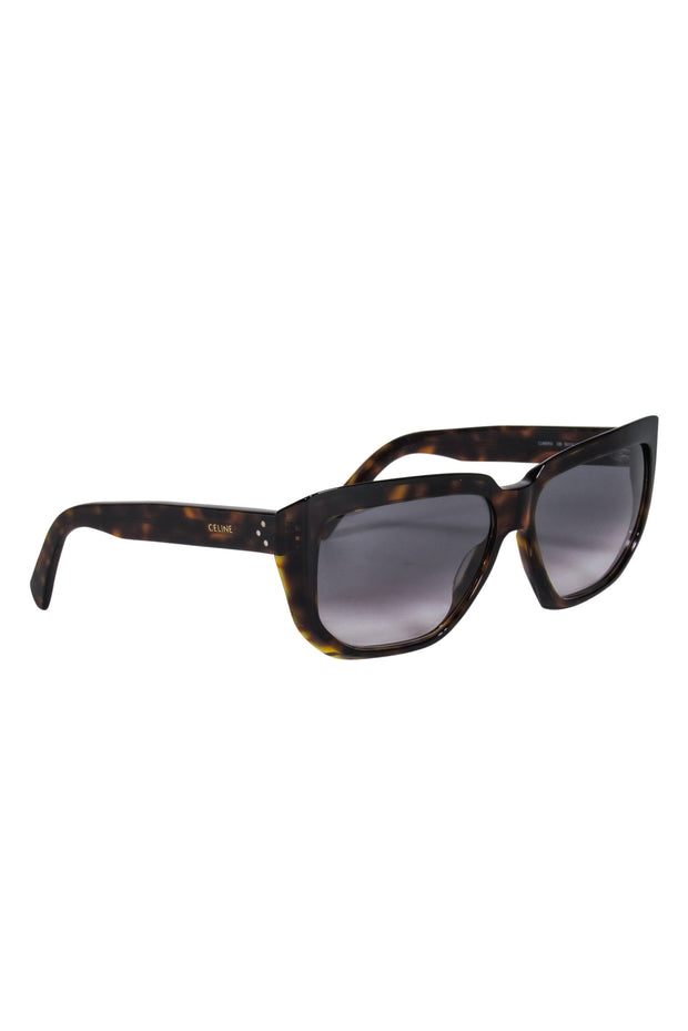 Current Boutique-Celine - Brown Tortoise Square Sunglasses