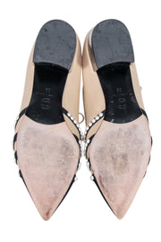 Current Boutique-Chanel - Beige, Black, & Pearl Low Heel Loafers Sz 9