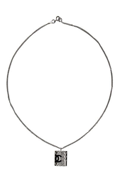 Current Boutique-Chanel - Silver-Toned Quilted Pendant Chain