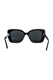Current Boutique-Chanel - Black Frames w/ Bejeweled Chanel Leg Sunglasses